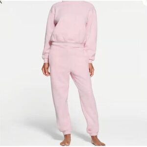 SKIMS Sweatpants & Crewneck In Cherry Blossom